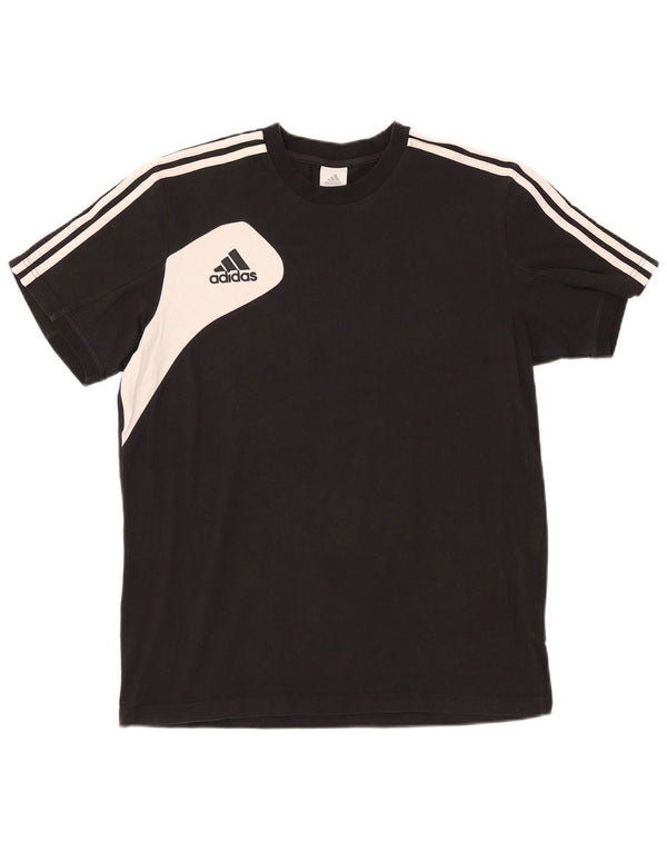 ADIDAS Camiseta para hombre Top UK 42/44 Grande Negro Colorblock Algodón