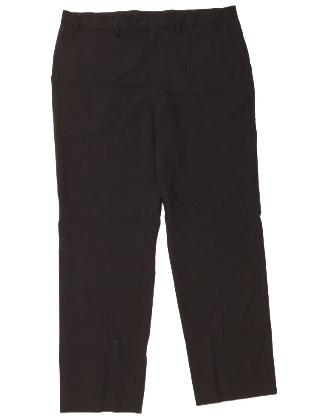 Marks & Spencer Pantalón de traje a medida para hombre W40 L33 Clásico de lana negra