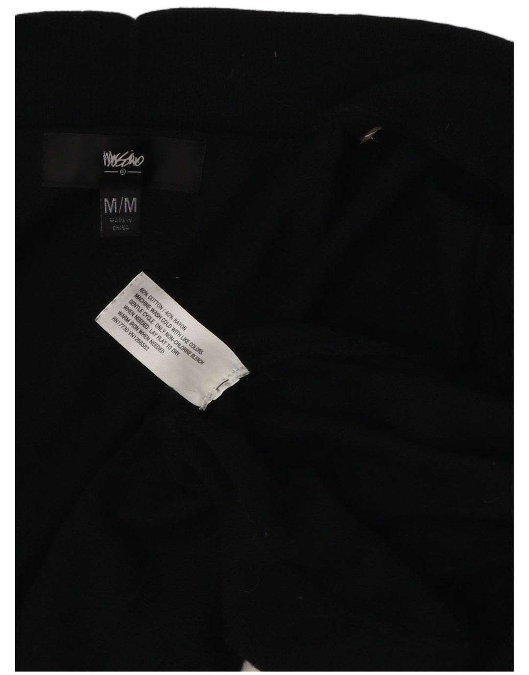 Mossimo Jersey Bolero Abierto de Manga Corta para Mujer UK 40 Mediano Algodón Negro
