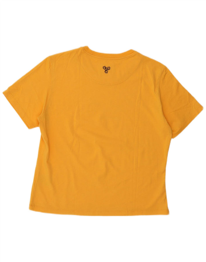 JACK WOLFSKIN Camiseta gráfica para mujer Top UK 40 XL Algodón amarillo