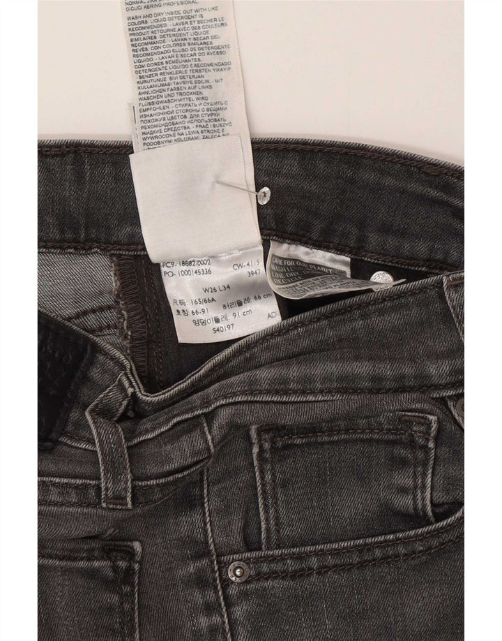 Vaqueros pitillo Levi's para mujer W26 L34 Algodón gris