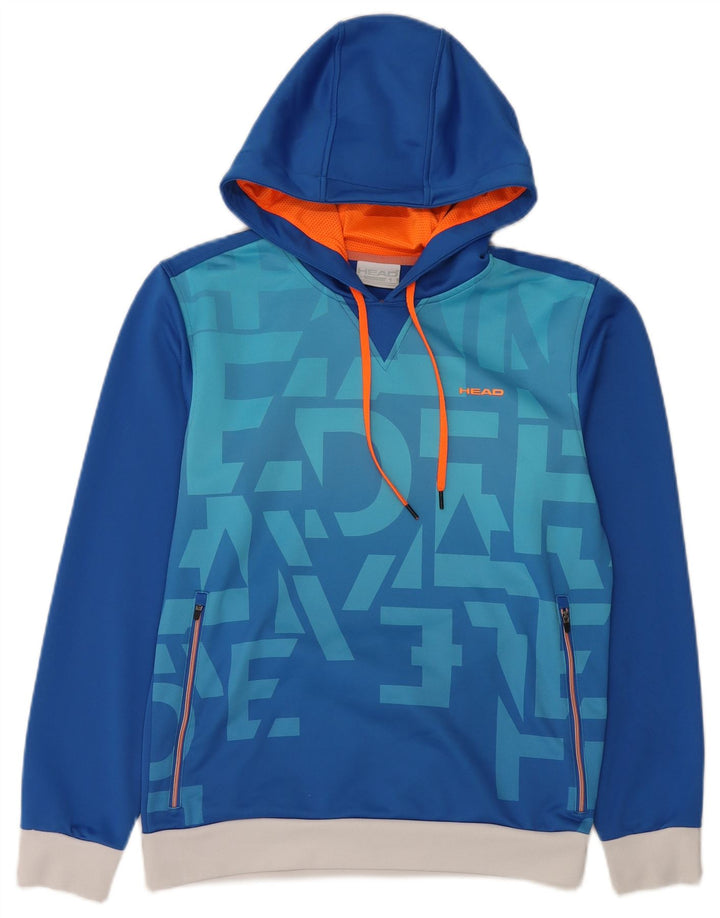 HEAD Jersey con capucha gráfico para hombre IT 48 Small Blue Poliéster