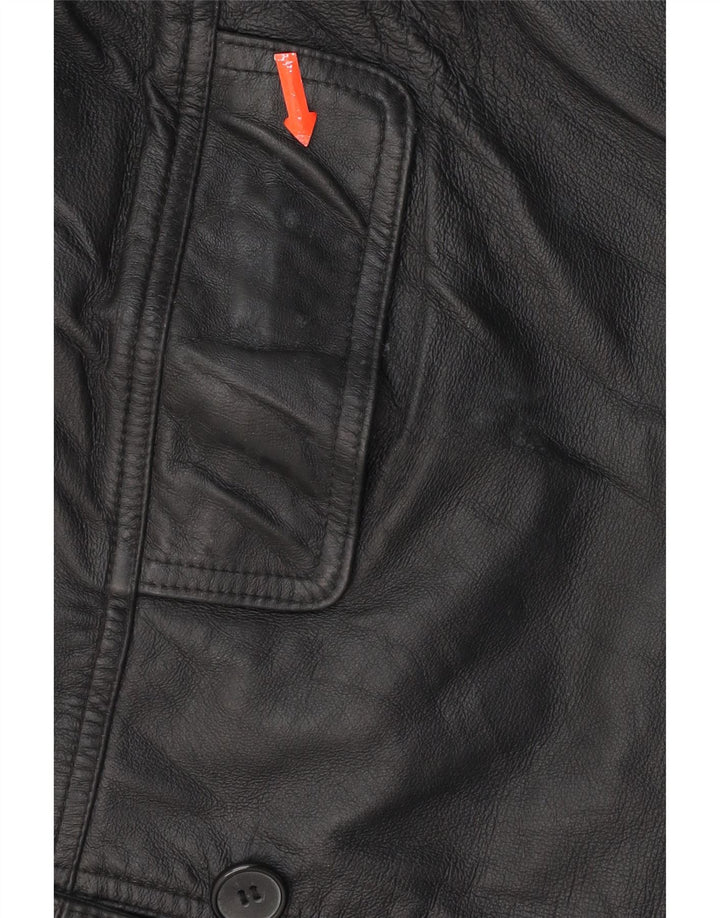CANDA Womens 3/4 Sleeve Leather Jacket IT 48 XL Black Leather Vintage Canda and Second-Hand Canda from Messina Hembry 
