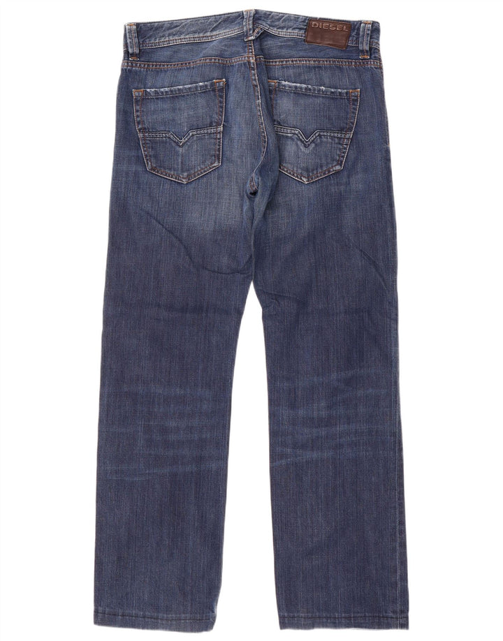 Diesel Hombre Vaqueros Rectos W32 L31 Algodón Azul