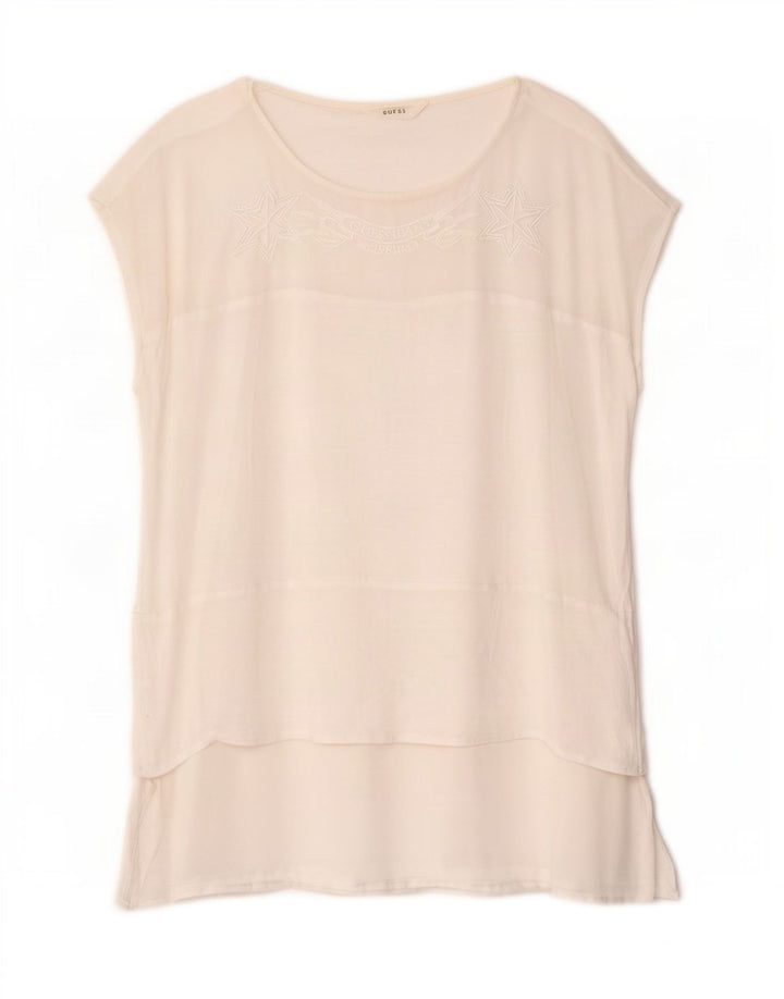 Guess Blusa Sin Mangas para Mujer UK 40 XL Blanco