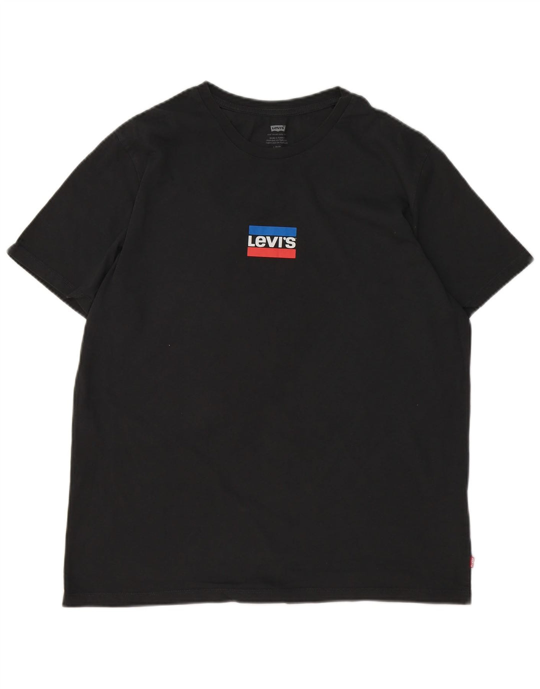 LEVI'S Mens Graphic T-Shirt Top Large Grey Cotton