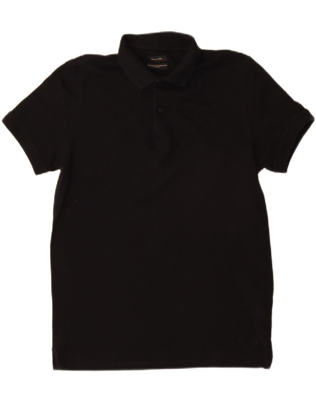 Polo Massimo Dutti Hombre XL Negro Algodón