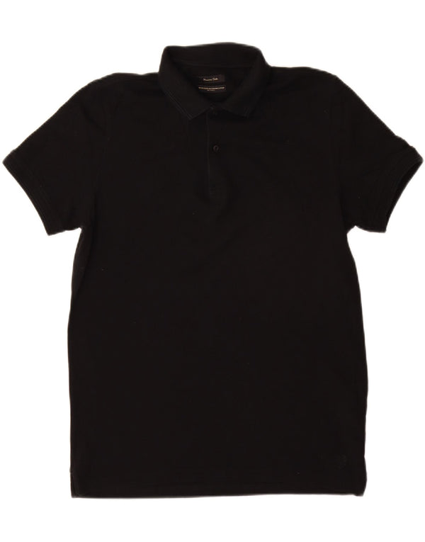 Polo Massimo Dutti Hombre XL Negro Algodón