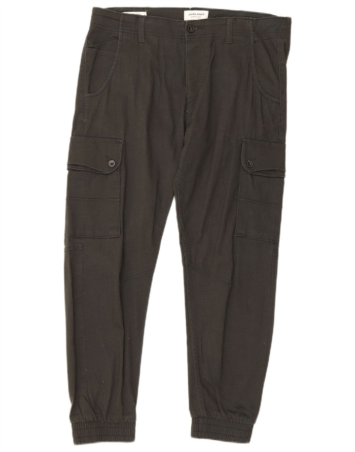 Jack & Jones Mens Joggers Cargo Pantalones W34 L30 Negro