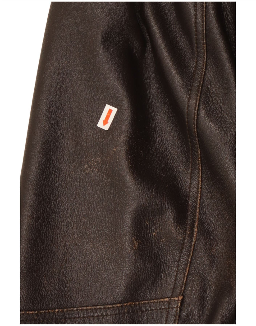 Chaqueta de cuero vintage para hombre IT 52 XL cuero marrón