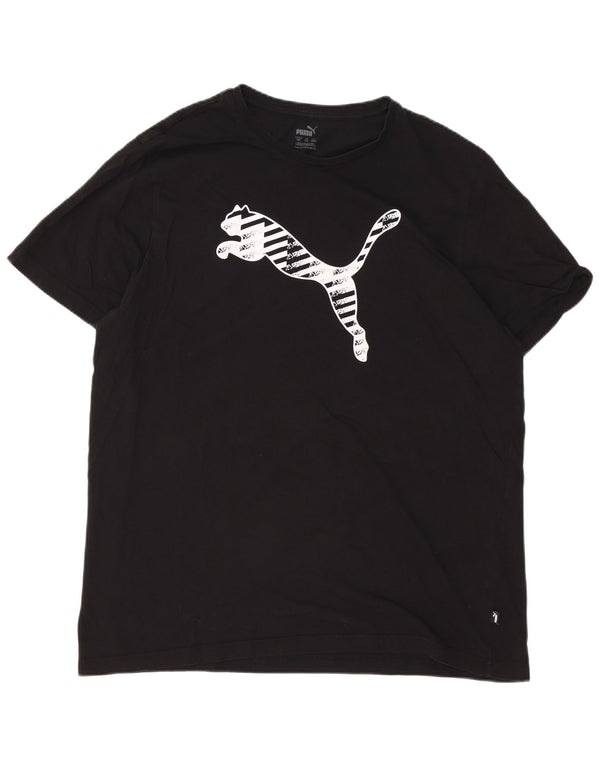 Puma Camiseta gráfica para hombre Top 2XL Negro
