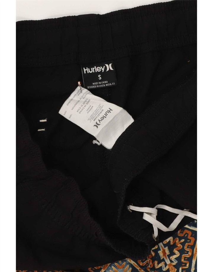 Hurley Bañador Hombre Small Negro Geométrico Poliéster