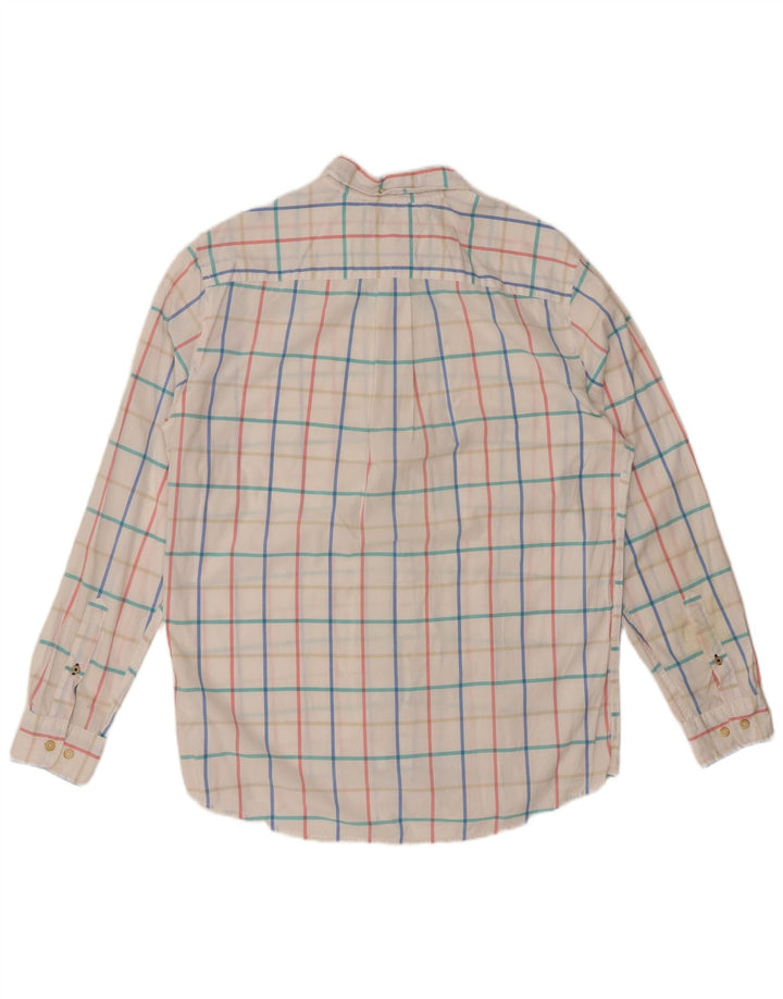 TOMMY HILFIGER Camisa de corte clásico para hombre Algodón a cuadros blanco mediano