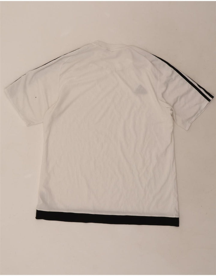 Adidas Hombre Climalite Camiseta Top XL Blanco Colorblock Poliéster