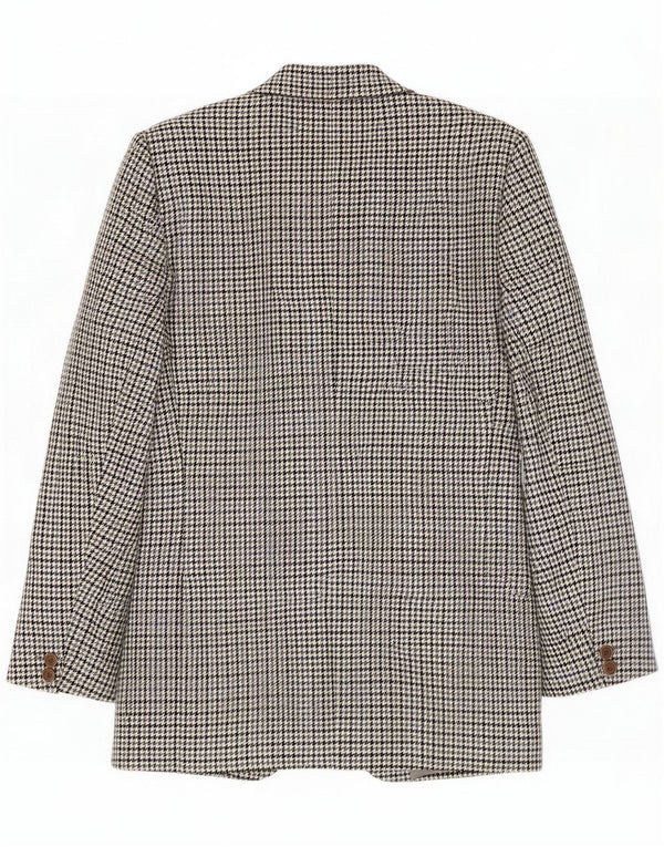 Chaqueta tipo blazer de 2 botones Prandina para hombre UK 40 Large Grey Houndstooth