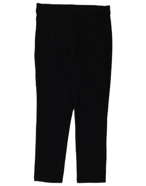 Marks & Spencer Pantalones informales ajustados para mujer UK 12 Medium W32 L26 Negro