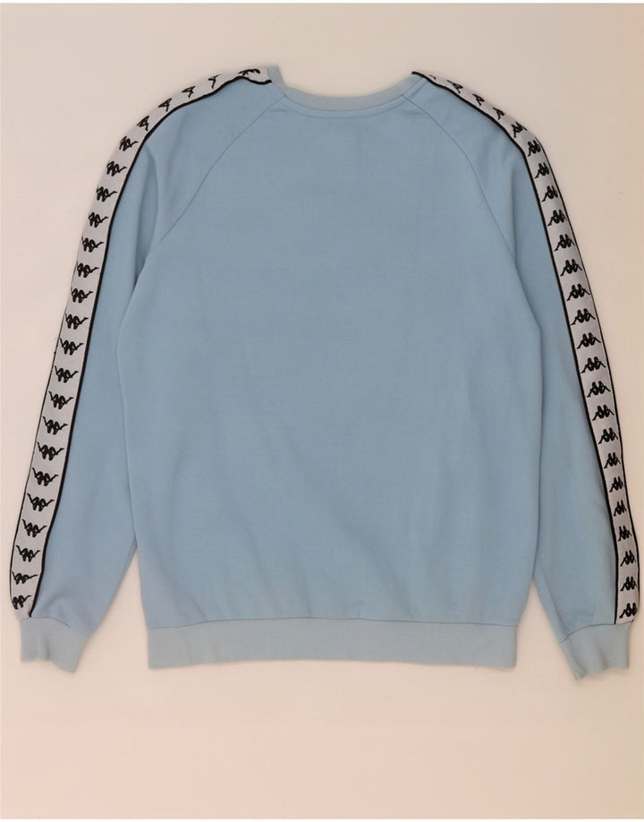 Kappa Hombre Sudadera Gráfica Jumper Large Azul Colorblock Algodón
