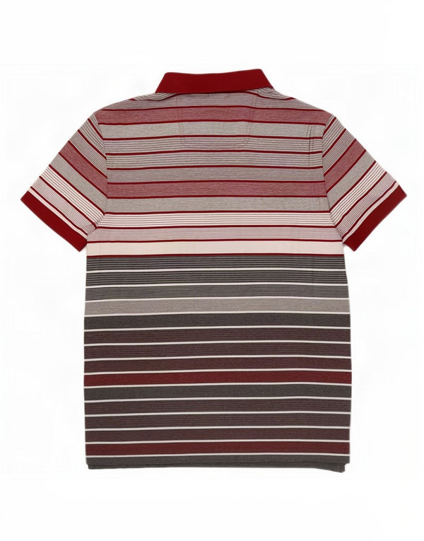 Polo Hugo Boss Hombre Regular Fit Algodón Rayas Rojas Pequeñas