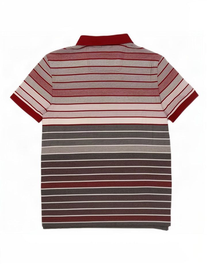 Polo Hugo Boss Hombre Regular Fit Algodón Rayas Rojas Pequeñas