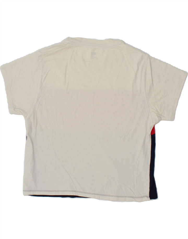 LEVI'S Mens Graphic T-Shirt Top Small Off White Colourblock Cotton Vintage Levi's and Second-Hand Levi's from Messina Hembry 