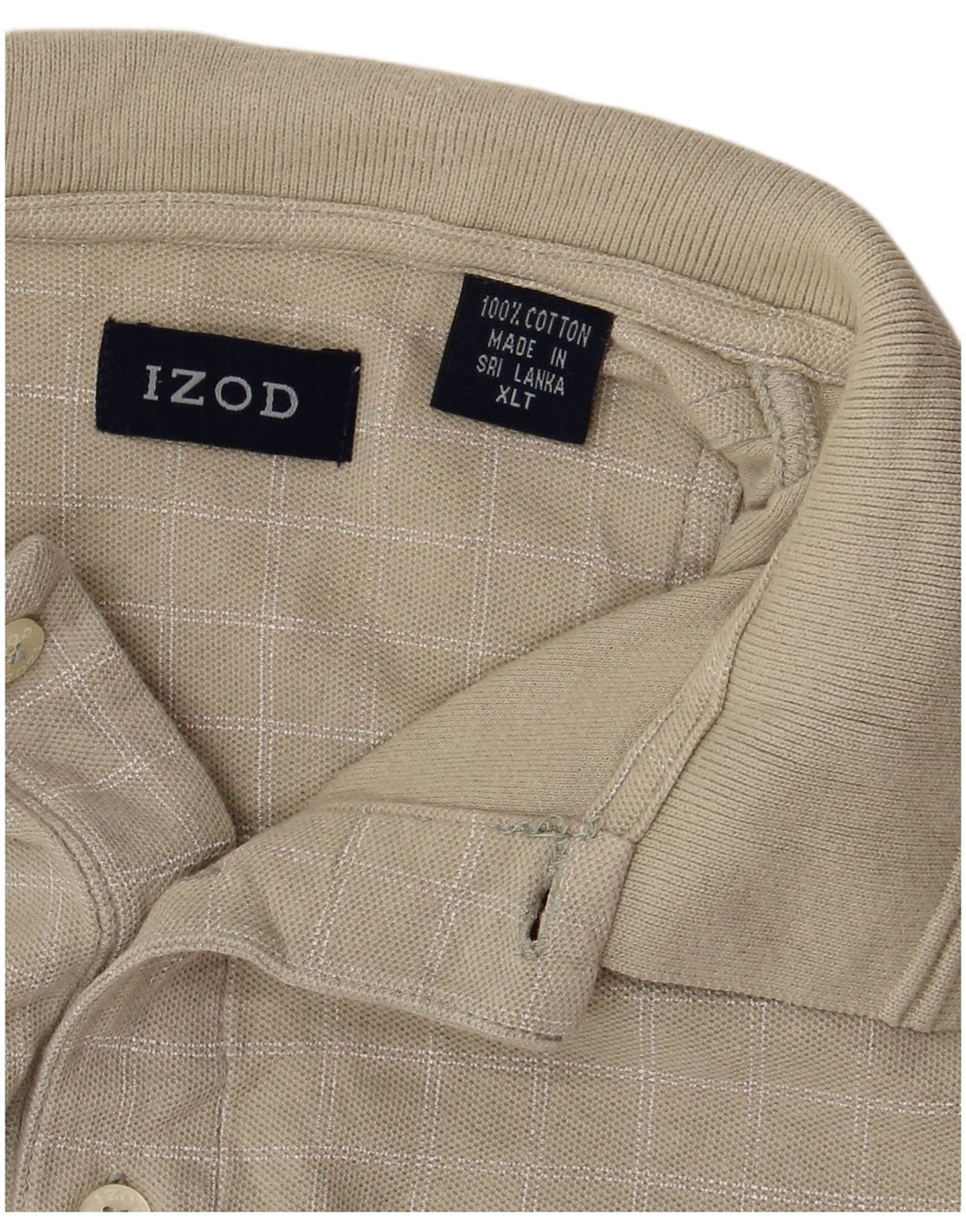 Izod Polo Alto Hombre XL Algodón Geométrico Verde