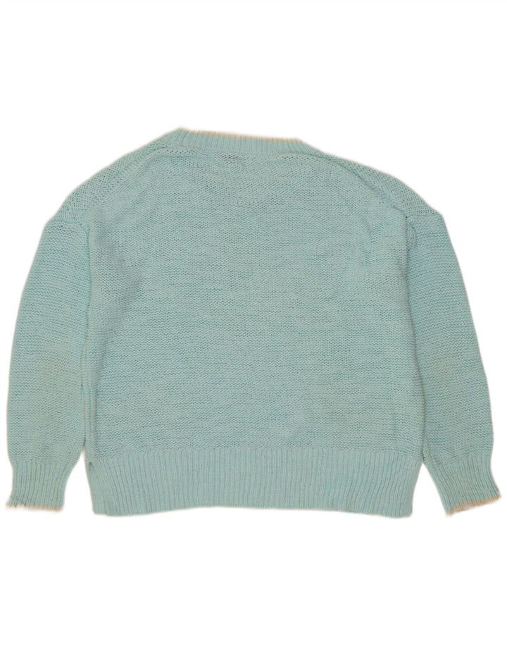 J. CREW Suéter tipo jersey de gran tamaño con cuello barco para mujer Reino Unido 40 Turquesa mediana