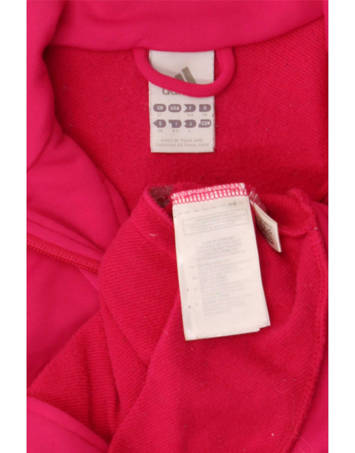 Adidas Mujer Chándal Top Chaqueta UK 12 Medio Rosa Poliéster