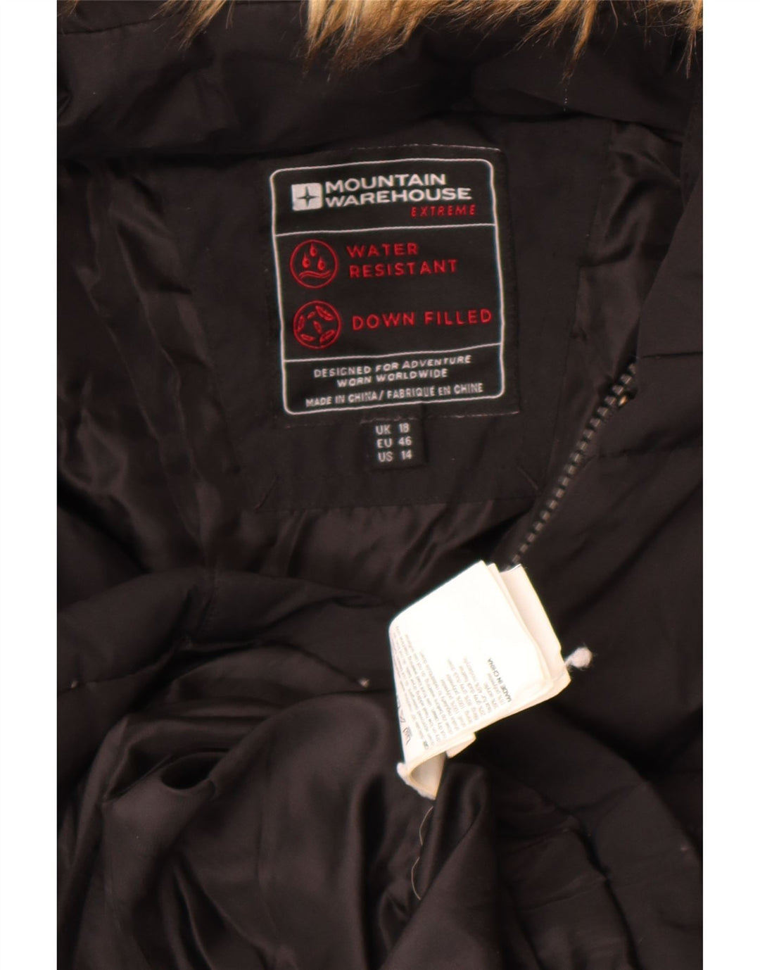 Abrigo acolchado con capucha para mujer Mountain Warehouse ES 40 XL Poliéster negro