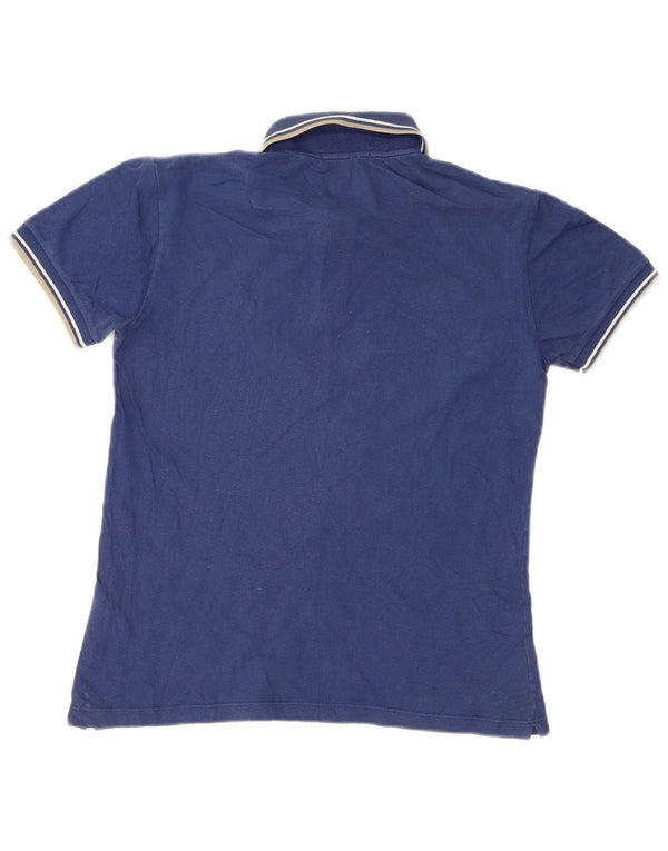 Fred Perry Polo Para Hombre Pequeño Algodón A Rayas Azul Marino