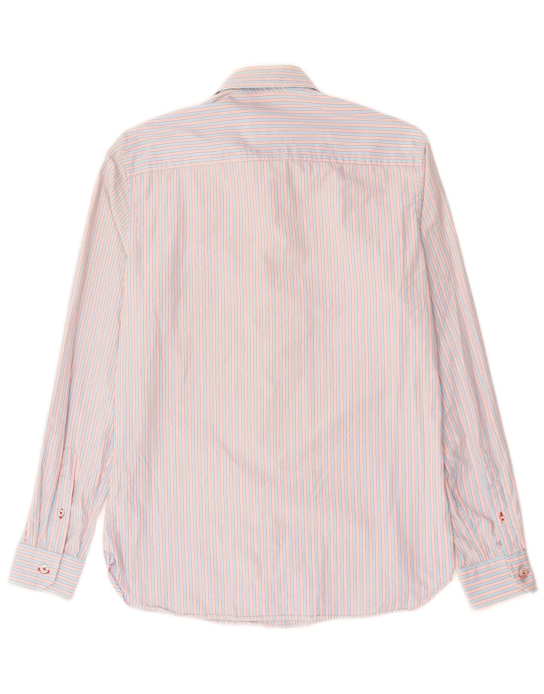 Crew Clothing Camisa entallada para hombre de algodón a rayas rosa pequeña