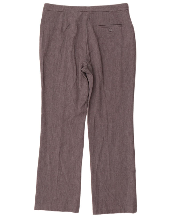 Marks & Spencer Pantalones de traje rectos para mujer UK 12 Medium W30 L28 Gris