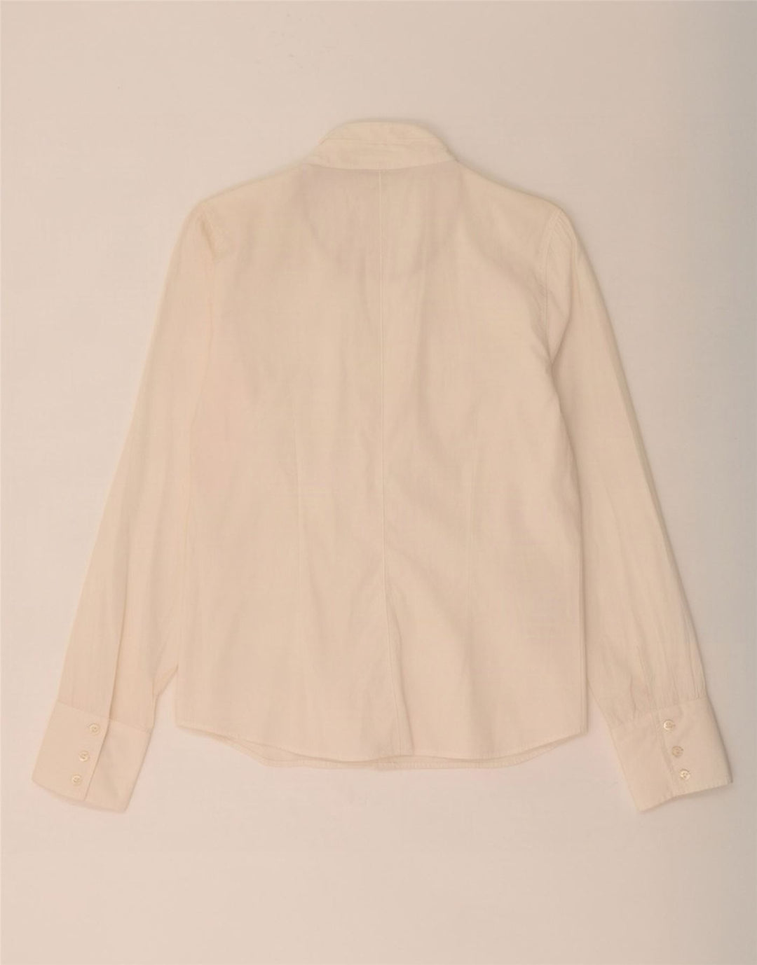 Tommy Hilfiger Camisa frontal con volantes para mujer US 12 Grande Algodón blanco