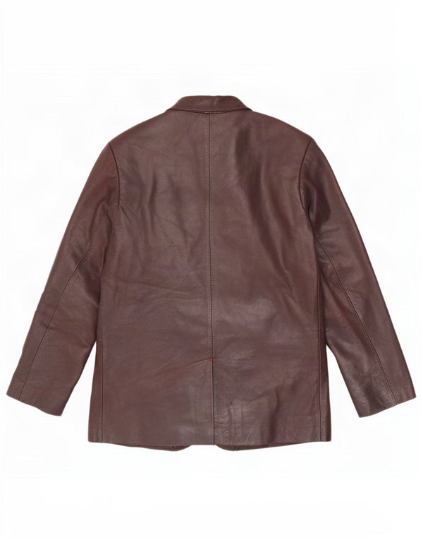 Ben Sherman Chaqueta Blazer de Cuero con 3 Botones para Hombre UK 38 Marrón Medio