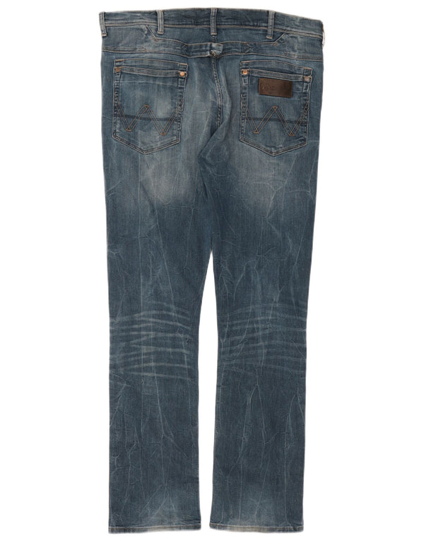 Wrangler Mens Ben Slim Jeans W38 L34 Algodón Azul