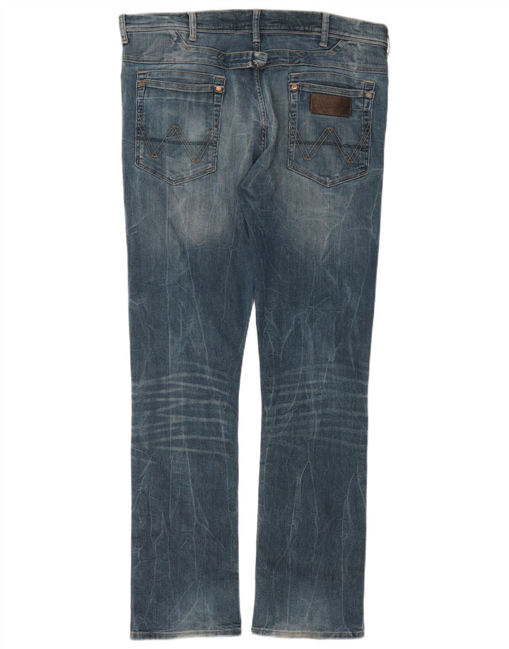 Wrangler Mens Ben Slim Jeans W38 L34 Algodón Azul