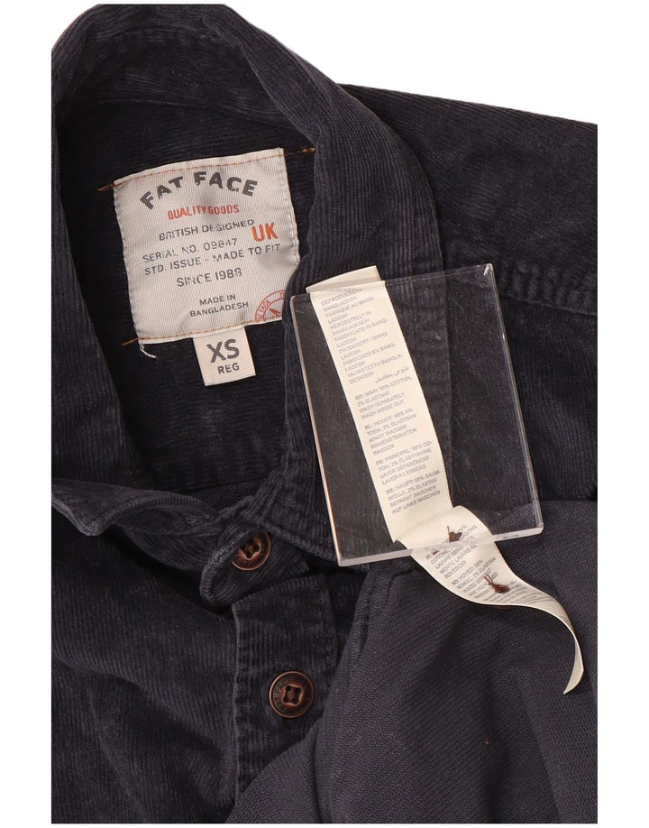 FAT FACE Camisa de pana para hombre XS Algodón azul marino
