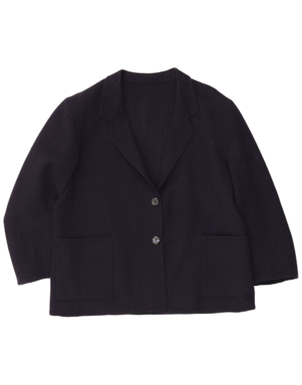 Piacenza Chaqueta Blazer de 2 Botones y Manga 3/4 para Mujer UK 46 Grande Azul Marino