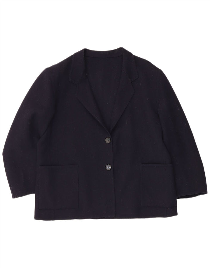 Piacenza Chaqueta Blazer de 2 Botones y Manga 3/4 para Mujer UK 46 Grande Azul Marino