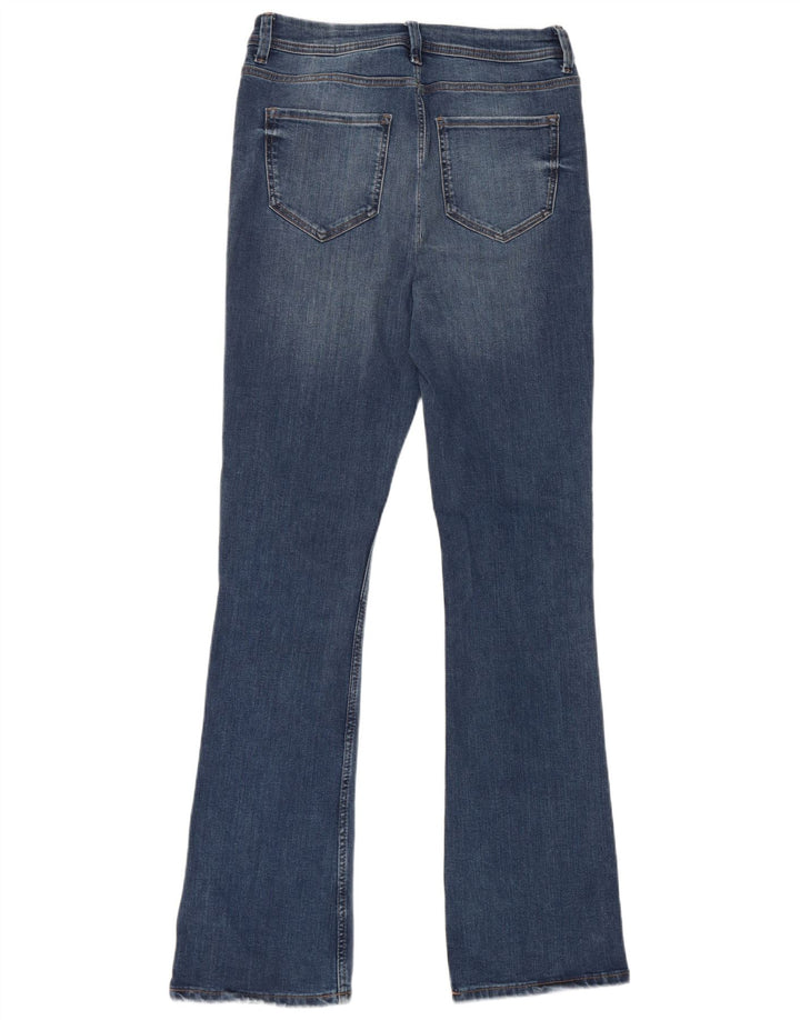Marks & Spencer Jeans acampanados largos y delgados para mujer UK 12 Medium W28 L32 Azul