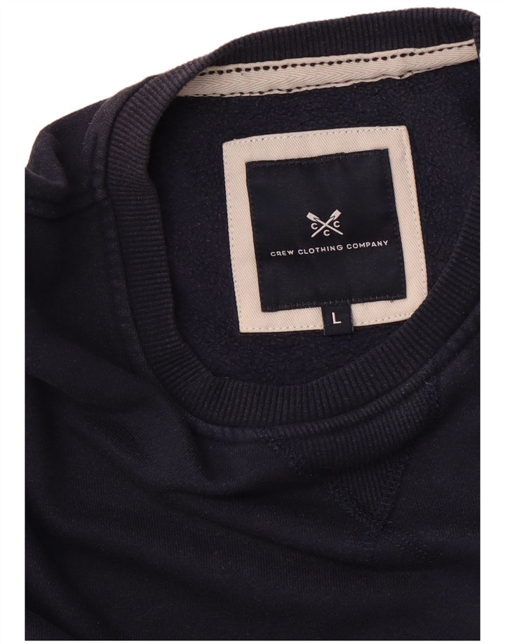 CREW CLOTHING Sudadera para hombre Jumper Large Azul marino