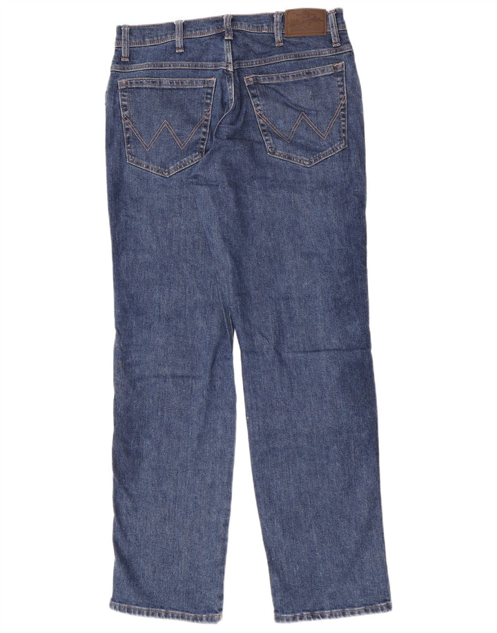 Wrangler Vaqueros rectos de corte regular para hombre W33 L34 Algodón azul