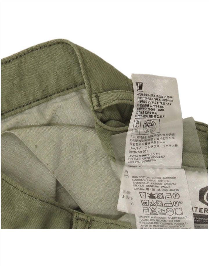 Pantalón Cargo Recto Levi's Mujer W24 L28 Algodón Verde