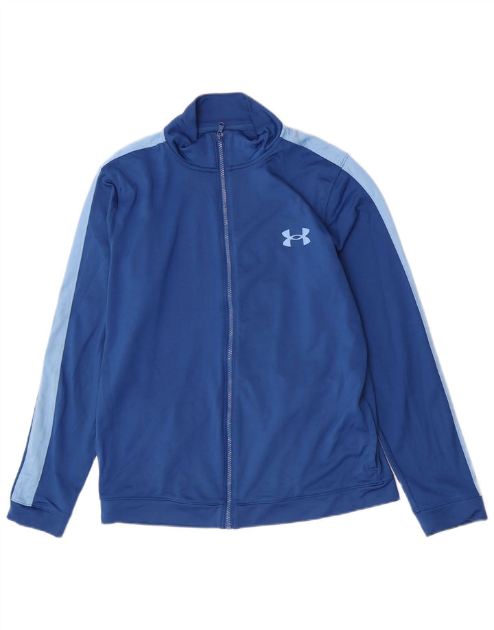 Under Armour Hombre Chándal Top Chaqueta Grande Azul Colorblock Poliéster