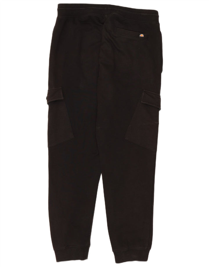 Ellesse Hombre Cargo Chándal Pantalones Joggers Large Algodón Negro