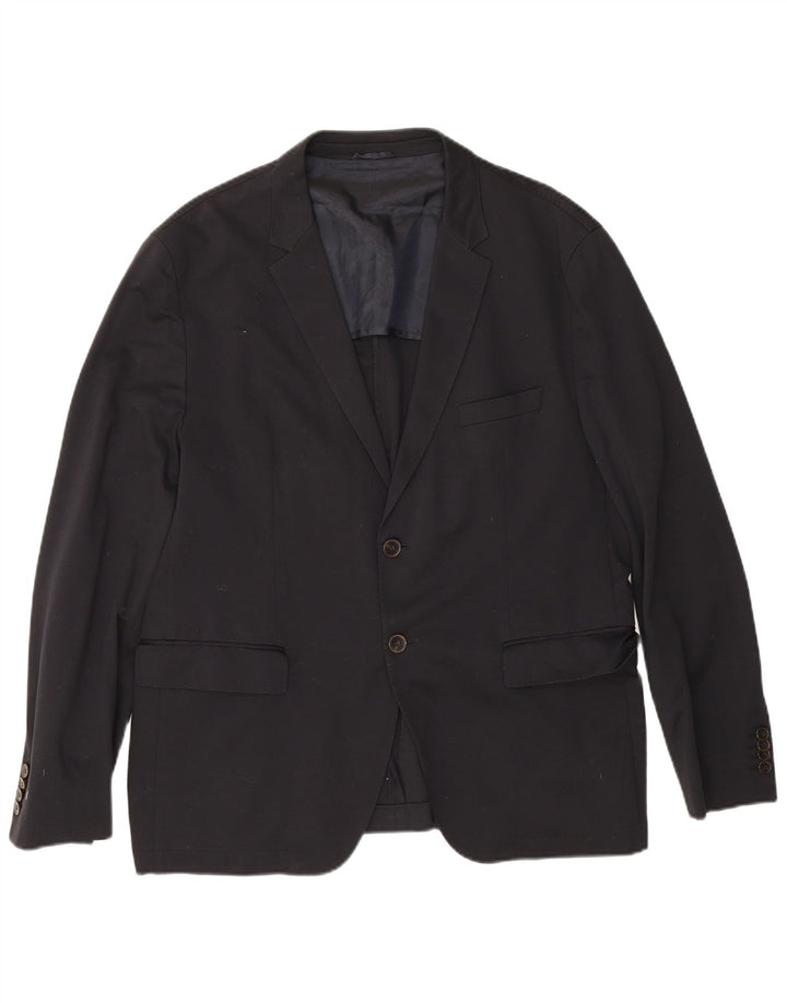 Hugo Boss Chaqueta tipo blazer de 2 botones para hombre Reino Unido 40 Grande Algodón azul marino