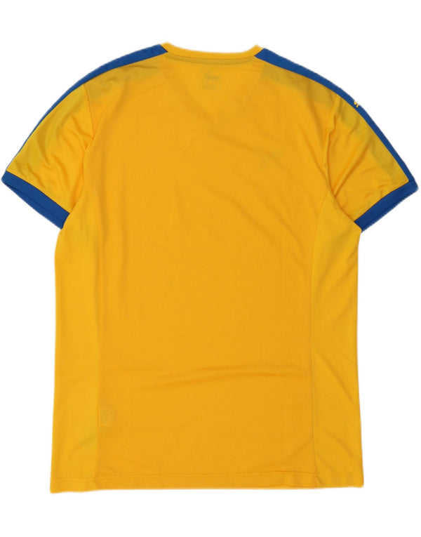 PUMA Camiseta para hombre Top XL Poliéster color block amarillo