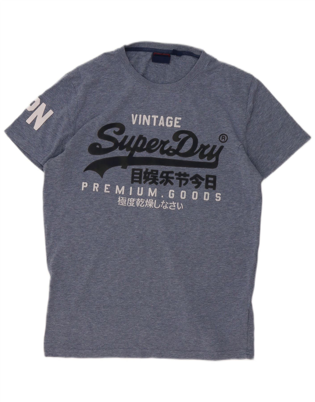 Superdry Camiseta con gráfico gráfico para hombre, talla grande, algodón azul