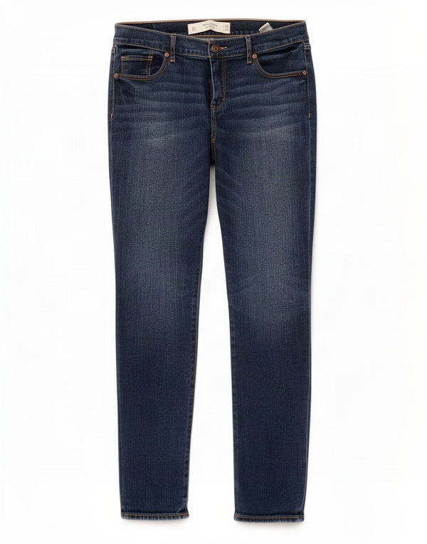 Abercrombie & Fitch Jeans ajustados para mujer US 6 Medium W28 L29 Azul marino