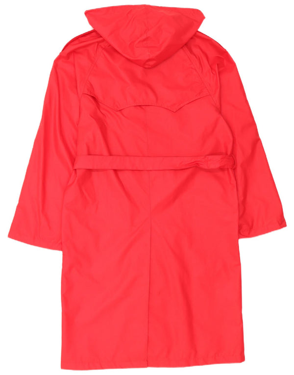 Fiorucci Gabardina con capucha para mujer UK 44 Medium Red Nylon