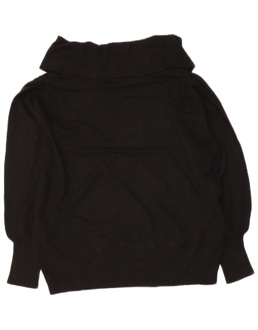 MARKS & SPENCER Suéter tipo jersey con cuello vuelto para mujer Reino Unido 40 Mediano Negro